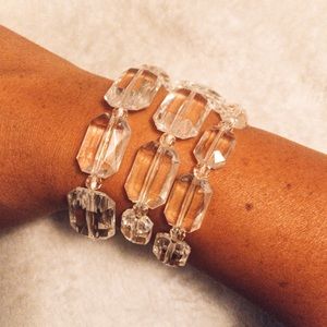 Clear beaded bracelets